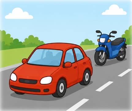 Ilustrasi Mobil dan Motor