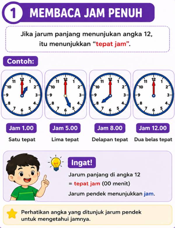 Membaca Jam Penuh